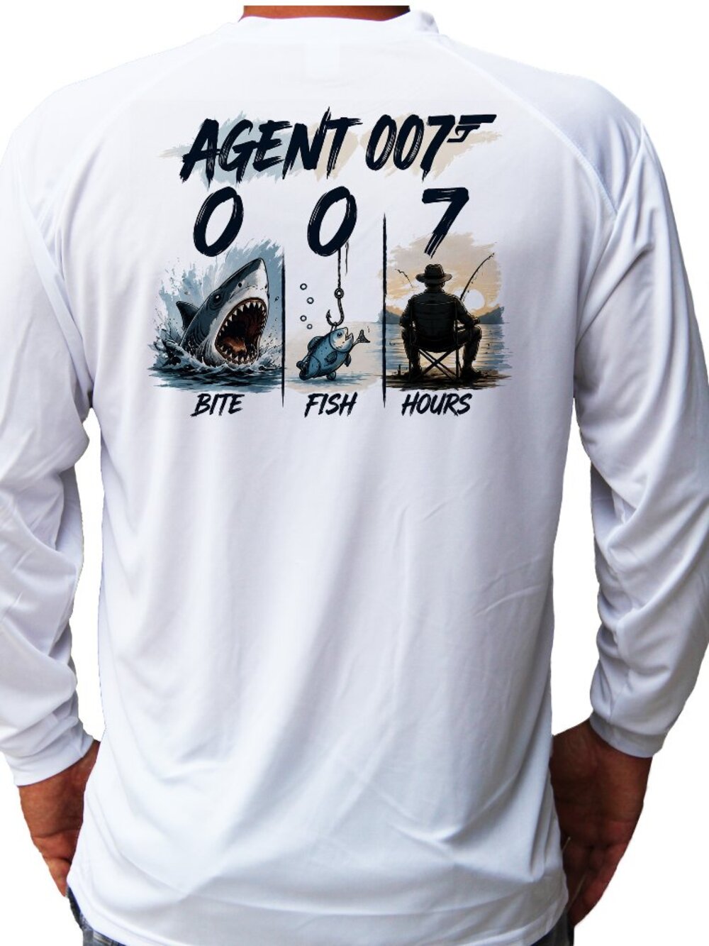 Funny Fishing Long Sleeve UPF 50 T-Shirt Fisherman Gift Beach Boat UV Protection